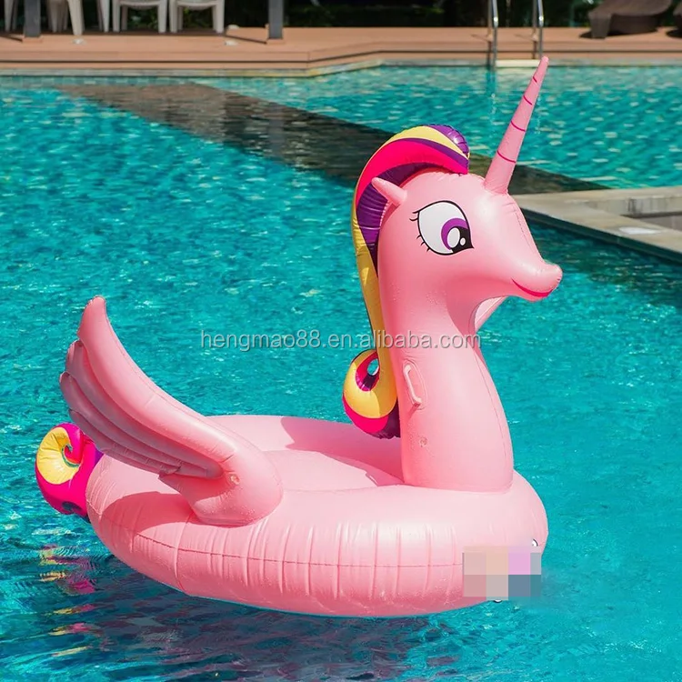 hit pool party cartoon pony unicorn pool float ride-on animal for kids