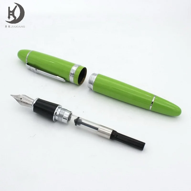 jinhao 159 high quality heavy chunky advertising calligraphy writing pen custom logo promotional fountain pen