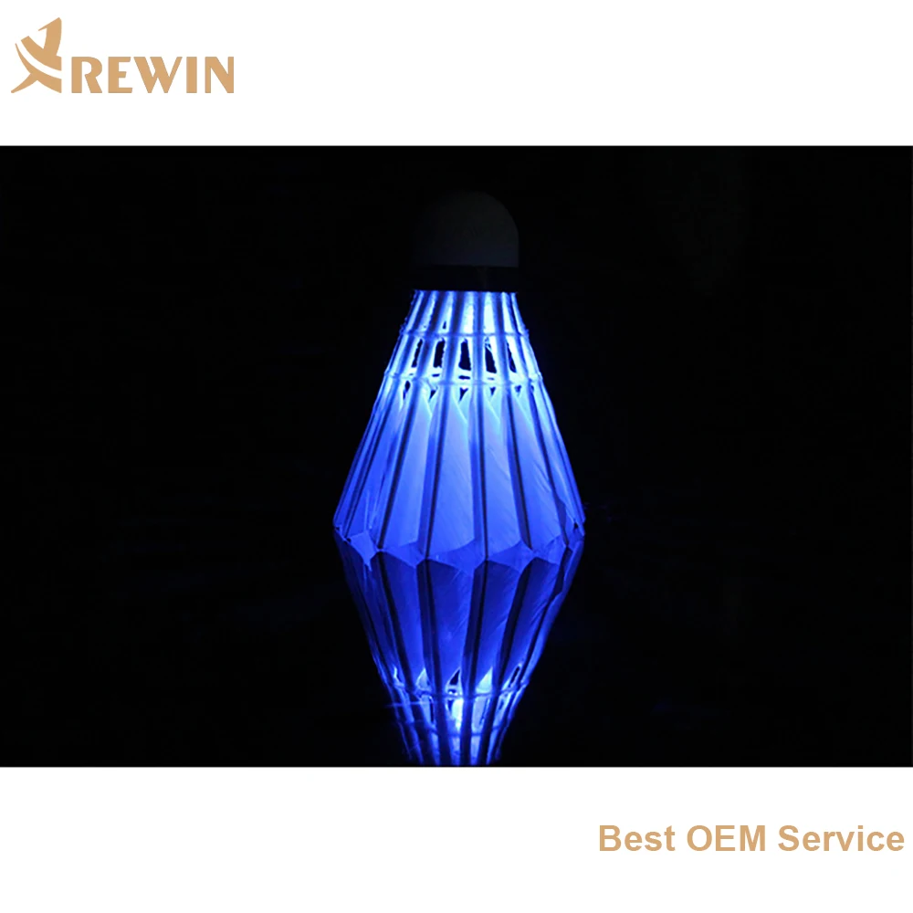 
NEW Bright rainbow flashing led badminton shuttlecock for night 