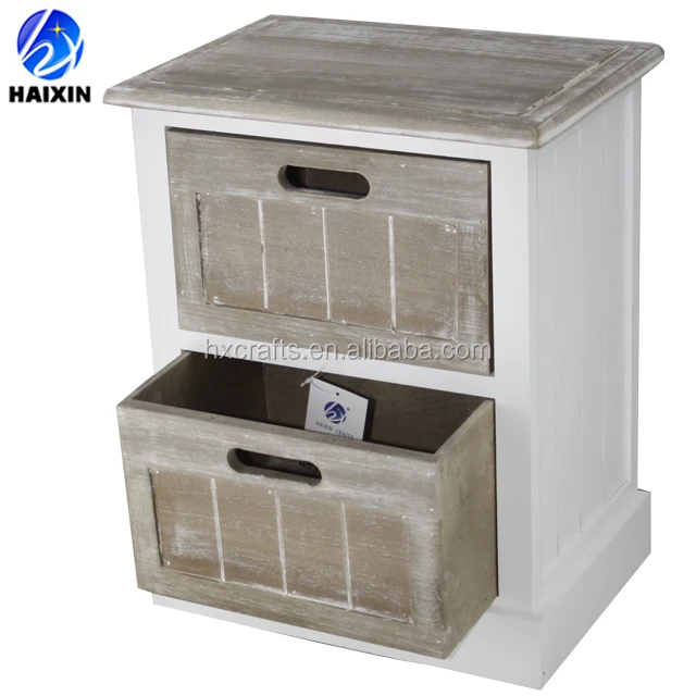 Для хранения мебель для гостиной старинные антикварные твердое дерево сбоку шкаф с 2 ящиками