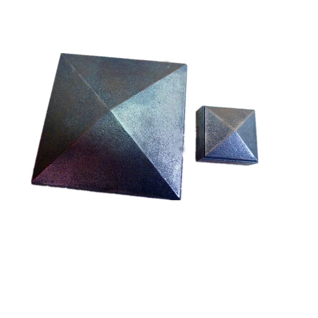 4x4 Fence Post Cap Single Pack Black Powder Coated Steel Mailbox Piling Caps