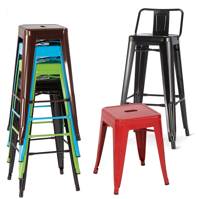 Hot Sale High Quality Modern Designs Furniture Metal Bar Chair with Low back