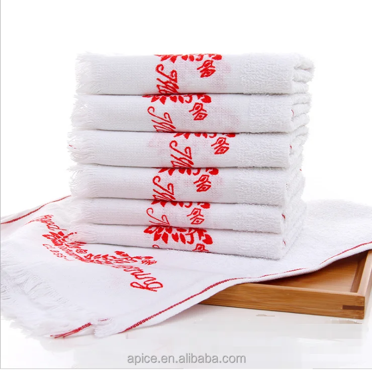 White Cotton Terry Good Morning Towel