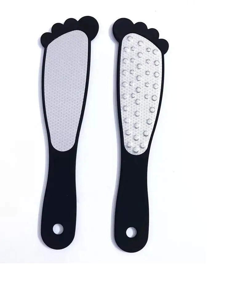 Black Rubber Grip Pedicure Buffer Scrubber Exfoliator Tool Foot Care File Pumice Stone Sand Paper Bristle Brush Callus Remover