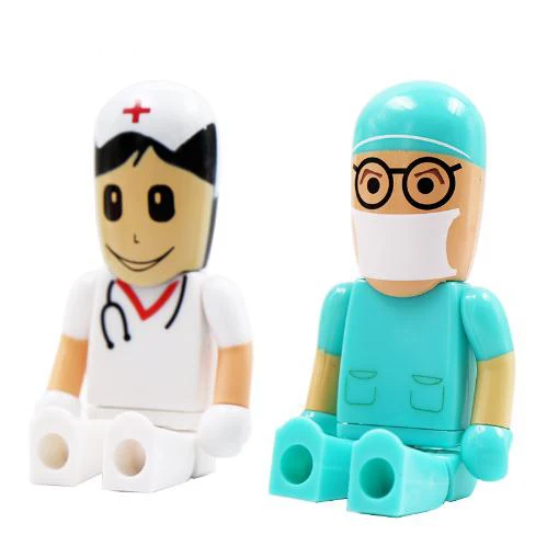 Hot Sale Doctor Style  USB Flash Drive 2.0 1GB 2GB 4GB Nurse Shape USB Memory Stick 3.0 Pen Drive  8GB 16gb 32gb 64gb