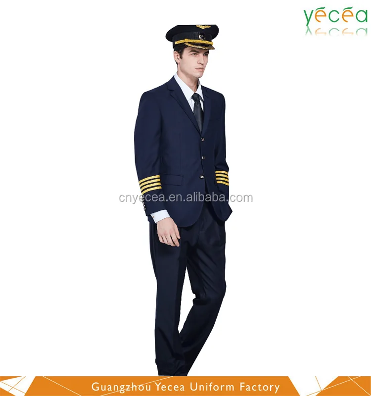 High quality custom fashionable airline pilot uniform for captain