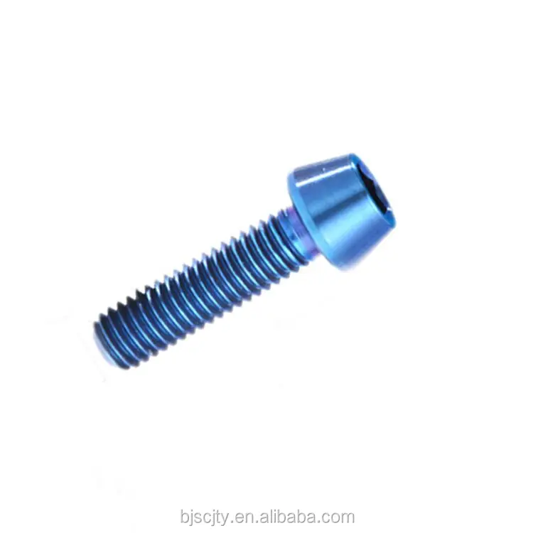 Factory supply DIN912 Bike colored bolts hex socket m5 titanium screws for Mountain Bike