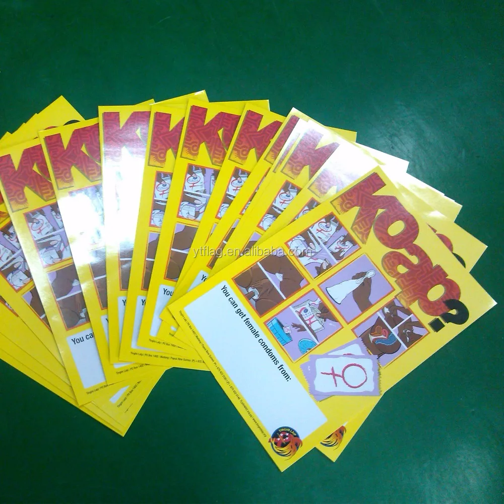 high quality removable colorful printing vinyl pvc custom sticker