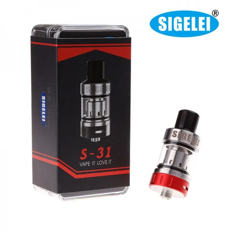  Оригинальная электронная сигарета Sigelei для электронной сигареты S-31 Atomizer vape 5 видов цветов Tank 510 atomizer