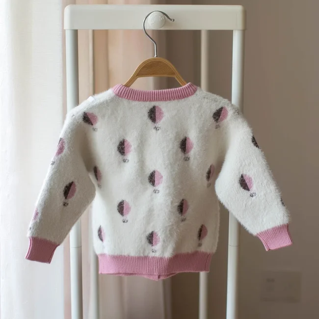 PHB 11818 latest new cardigan girls sweaters model for children