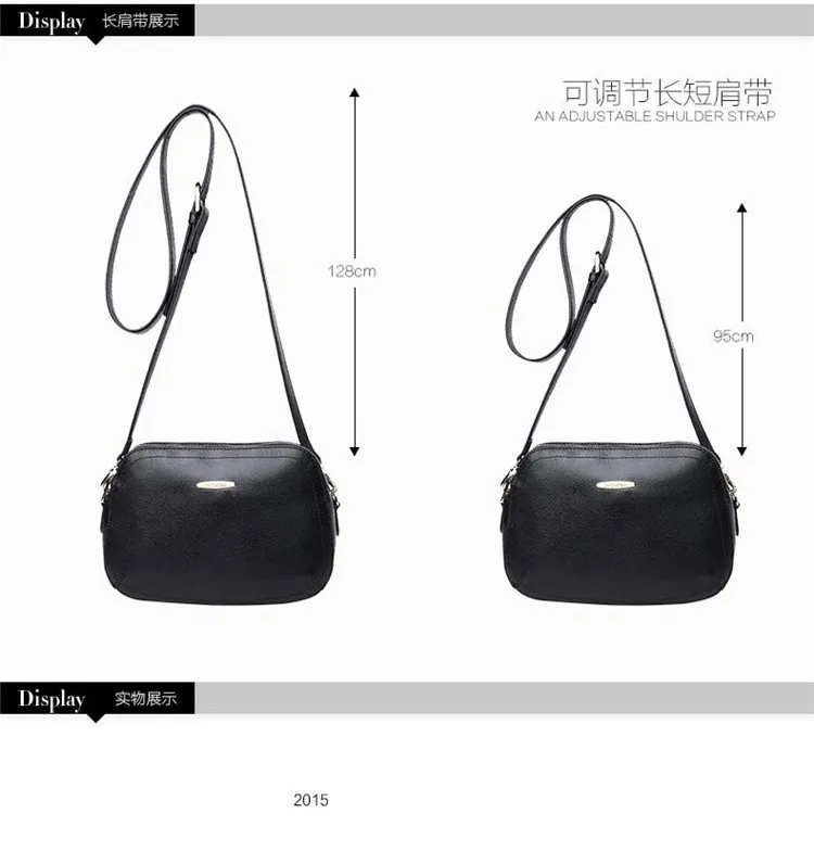New 2015 Fashion Women Genuine Leather Messenger Bag Shoulder Bags Crossbody Bolsos Carteras Mujer Marca Handbags Famous Brands08