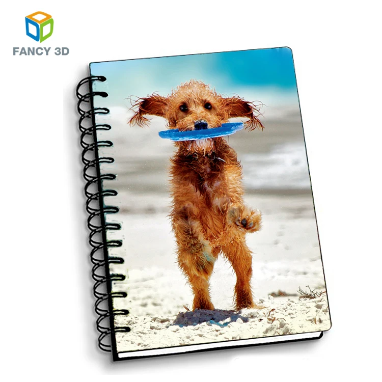 New Products Design Your Own Logo 3D Floral Paper Fabric Cover Notebook For Prize