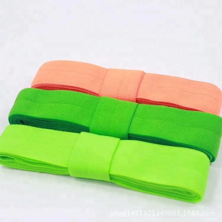 
wholesale colorful solid fold over elastic 