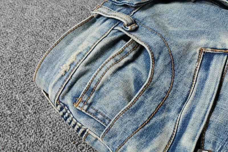 Royal wolf denim manufacturer ripped biker jeans new fashion jeans pants just for men jeans