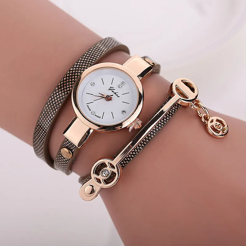 New sweet style lady fashion Hand-woven woman watch leather watches