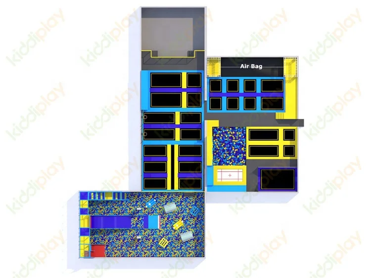 
Modern design trampoline park ninja warrior indoor various game kids foam pit commercial park 