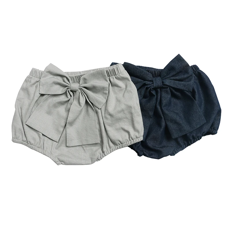 Toddler Girls Clothing 2019 Wholesale Children Clothes Infant Baby Bowknot Bloomers Girls Denim Shorts