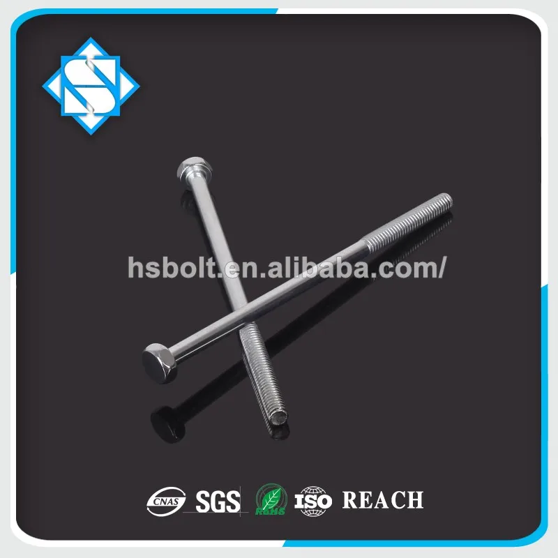Din 933 Grade 8.8 Zinc Plated High Tensile Hexagon Head Bolt Corrosive Resistance Machine Screw