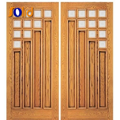 
Hot sale French style main wooden front double door design 