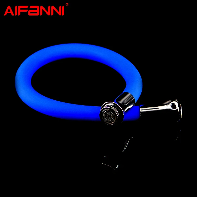 2017 Good Price Silicone Kitchen Hose 3/4 Faucet with Pipe Head - Blue