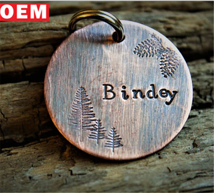 
Factory price handmade Round Dog Pet ID Tags Disc Dog tag name or Cat tag Engraved Free 
