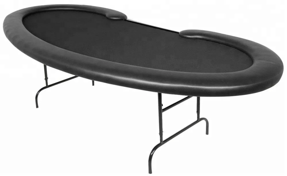 Folding Poker Table for 10 Players, 100 X 48-Inch Oval