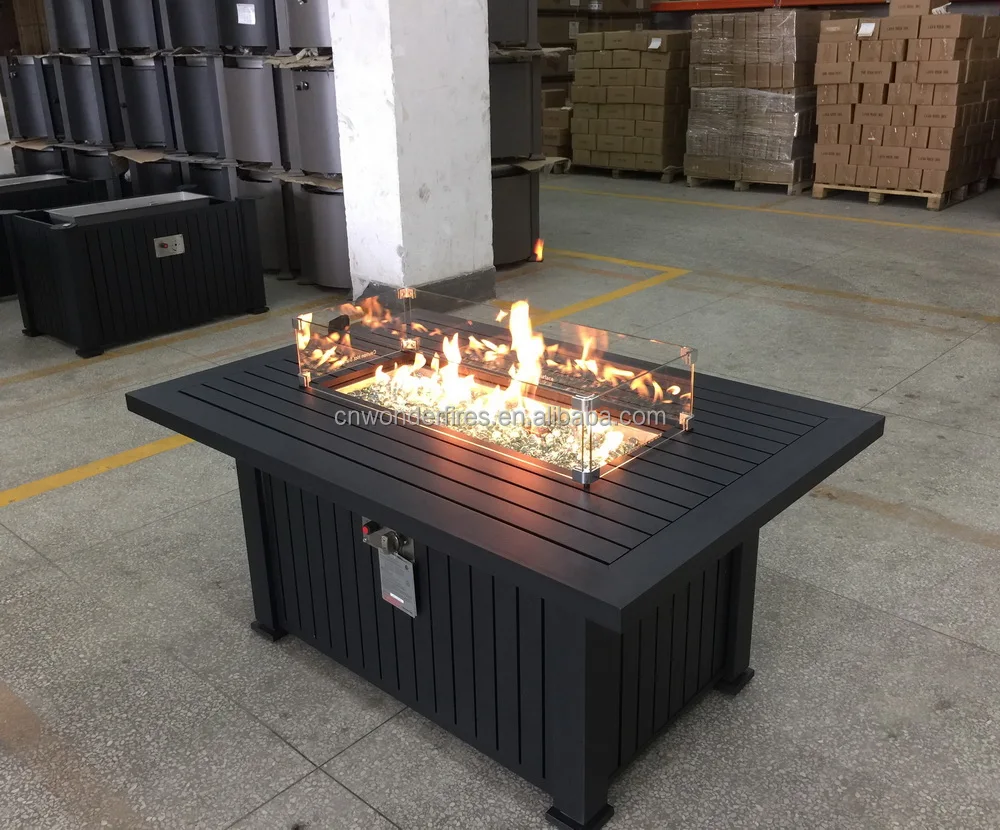  5 5000 BTU черное алюминиевое покрытие наружные прямоугольные столы с пропановым