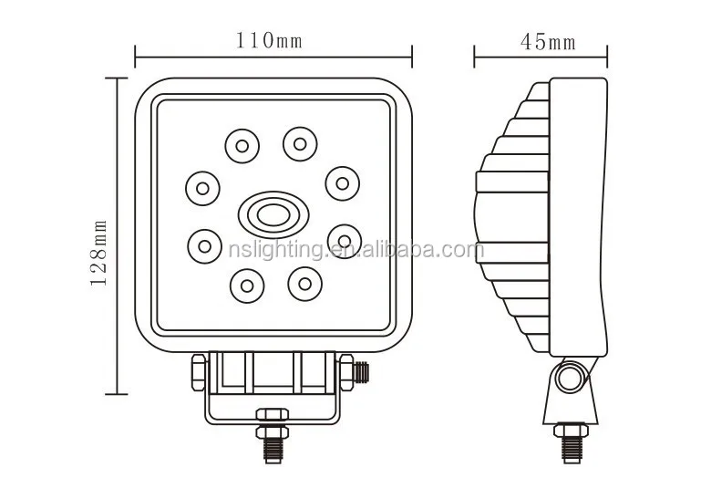 4 inch Excellent Welcome 12 Volt 24 Volt Led Lamp Car Roof Led Lamp Auto Headlight Led Work Lamp 27W working light