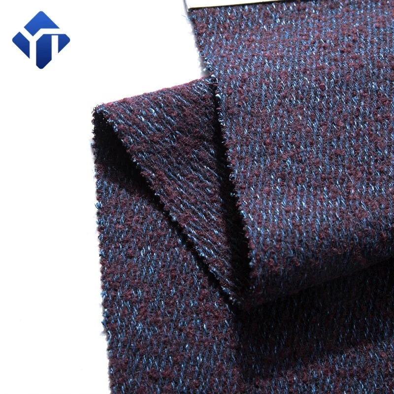 
Best-selling tweed wool blended coat wool woven polyester fabric 