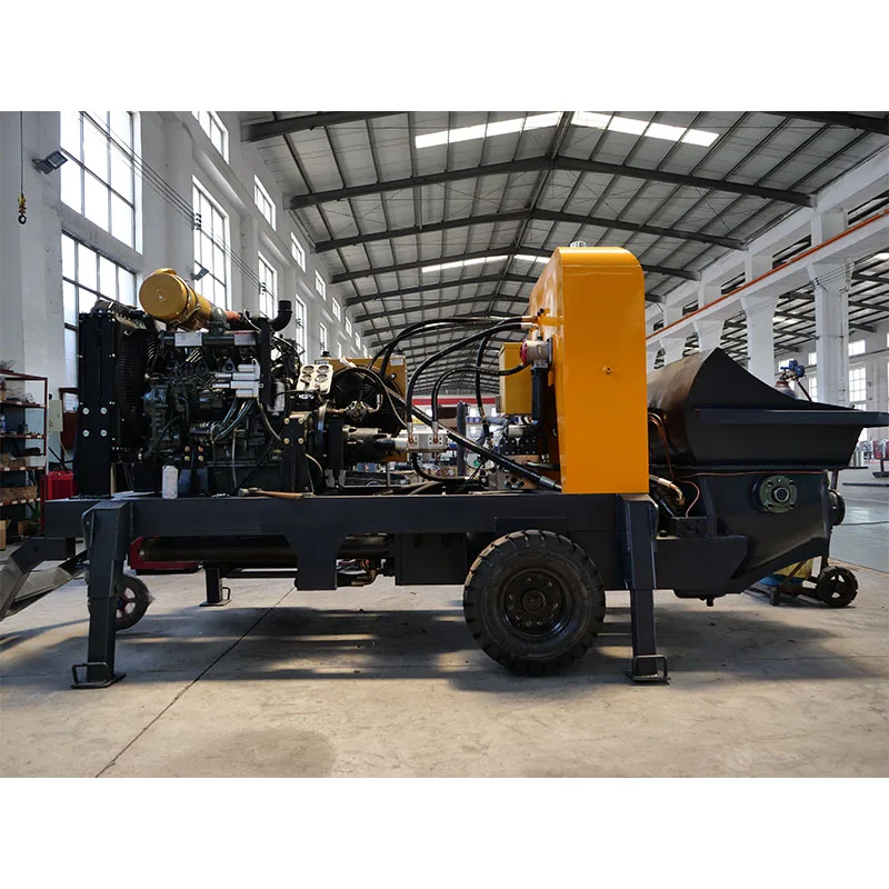 40m3/h Diesel hydraulic trailer concrete transportation pump for sale
