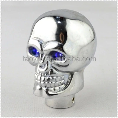 china manufacturer led light gear stick knob skull shift knob