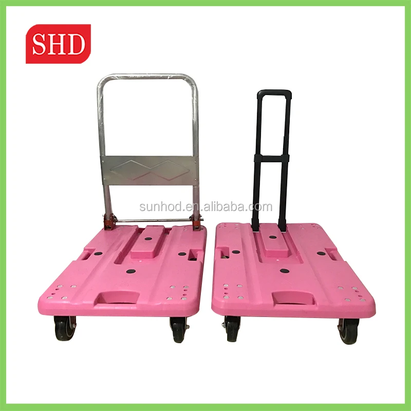 Heavy Duty Foldable Transportation Platform Trolley Hand Truck Versatile platform hand truck with folding handle