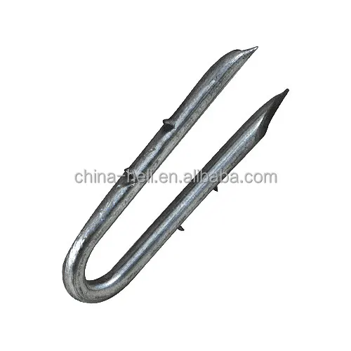Galvanised U nail wire fence staples