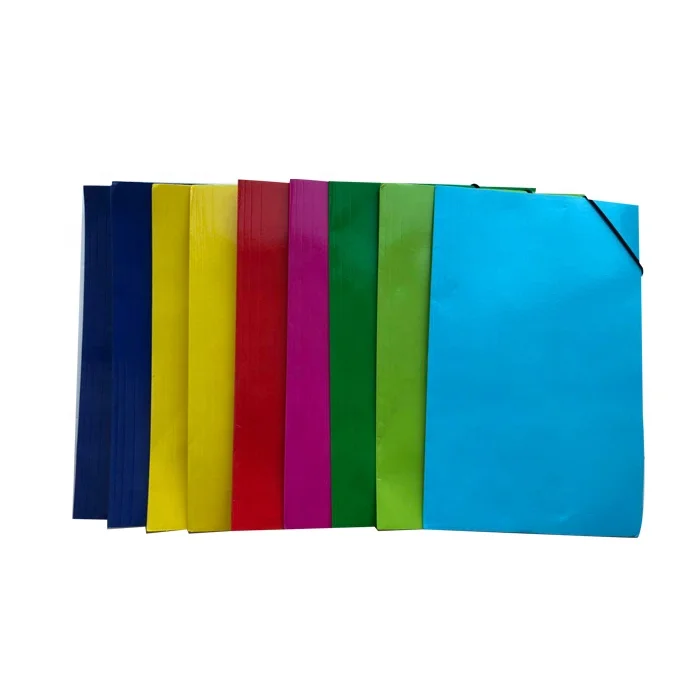 Office Supplies 3 Flap A4 Size Paper File Folder with Elastic Band Closure