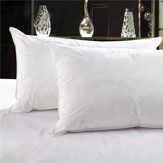 Hot Sale High Quality Feather Pillow /100% Machine Washable White Goose Feather Pillow Almohada GOLD Snowman Rectangle Solid