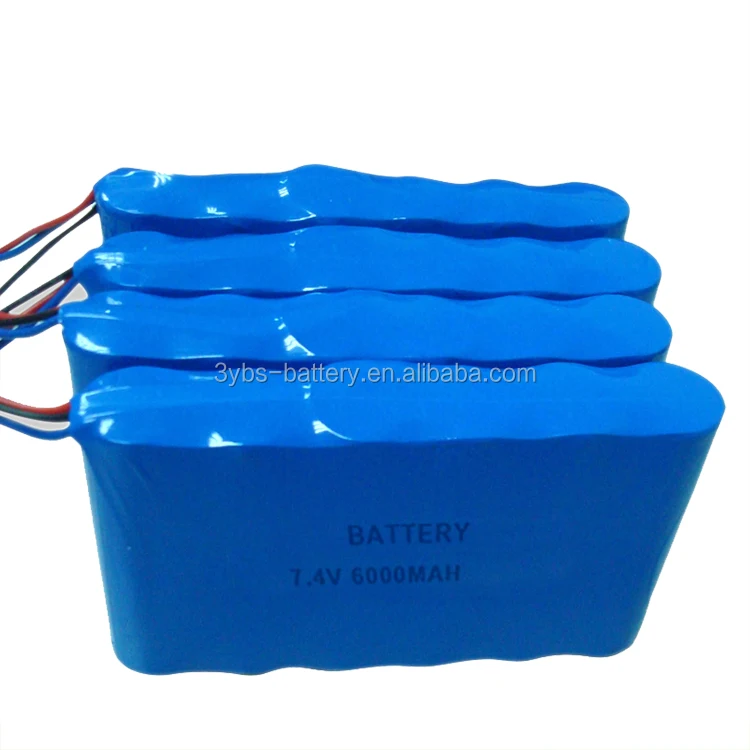 With certifications customized 7.4v 18650 cell 6000mah lithium lion battery pack for electric devices