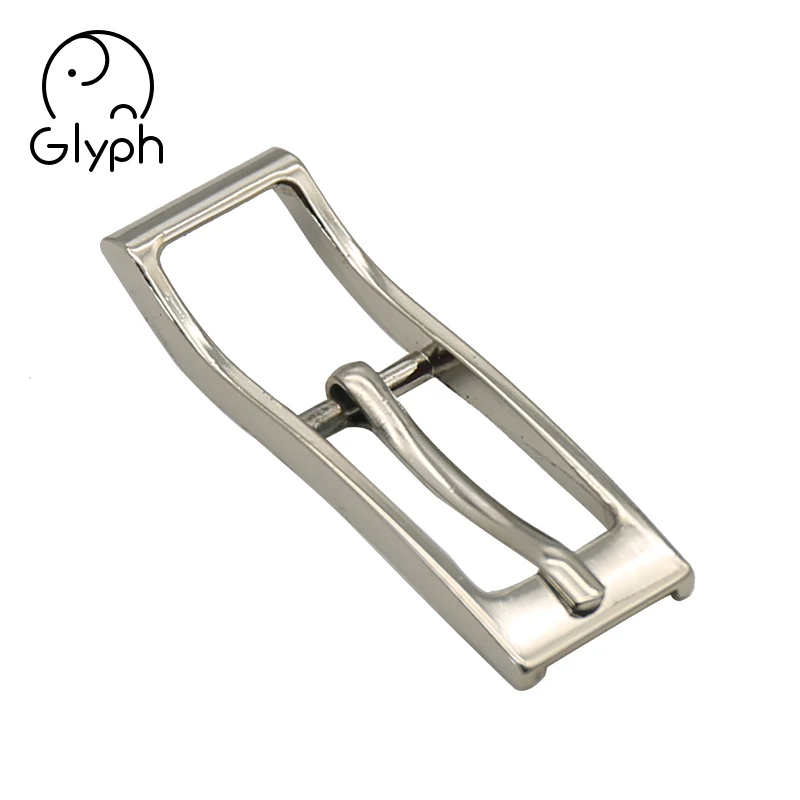 High quality 15mm silver plated center bar metal pin belt buckle
