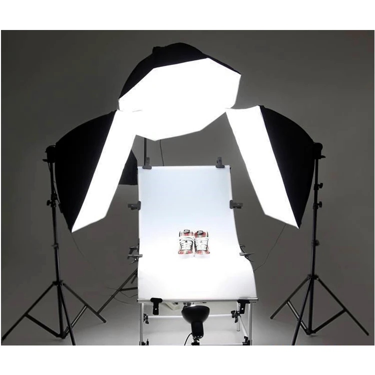 shooting table kit with led softbox & metal light stand, jewelry photography equipment