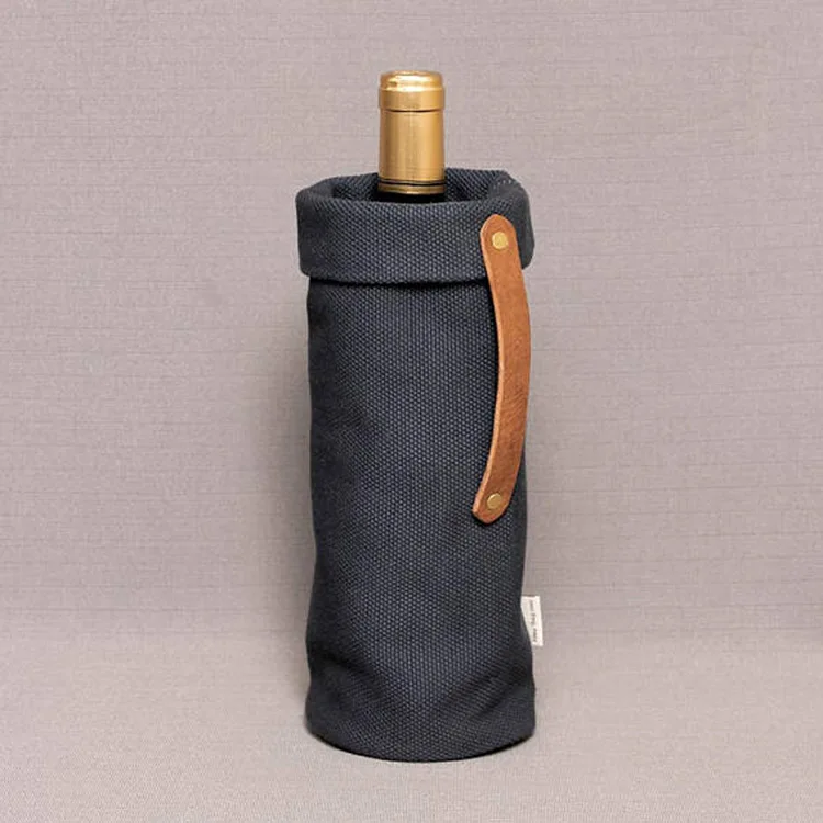 glass carrier wine bottle gift bag blank canvas protector wine travel tote bag