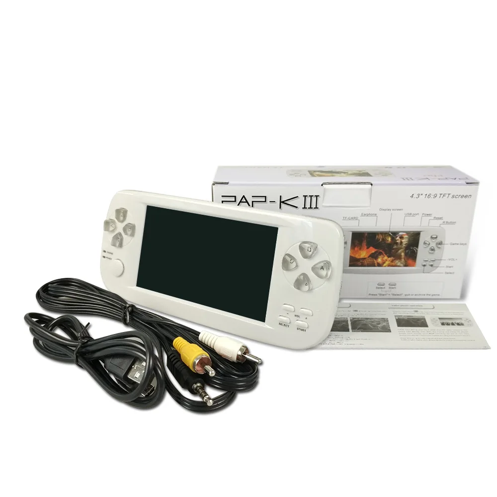 Wholesale 4.3 Inch mp5 Games Free Download Screen PAP-KIII Retro 64 Bit Game Console with 3000 Arcade Games cp1 cp2