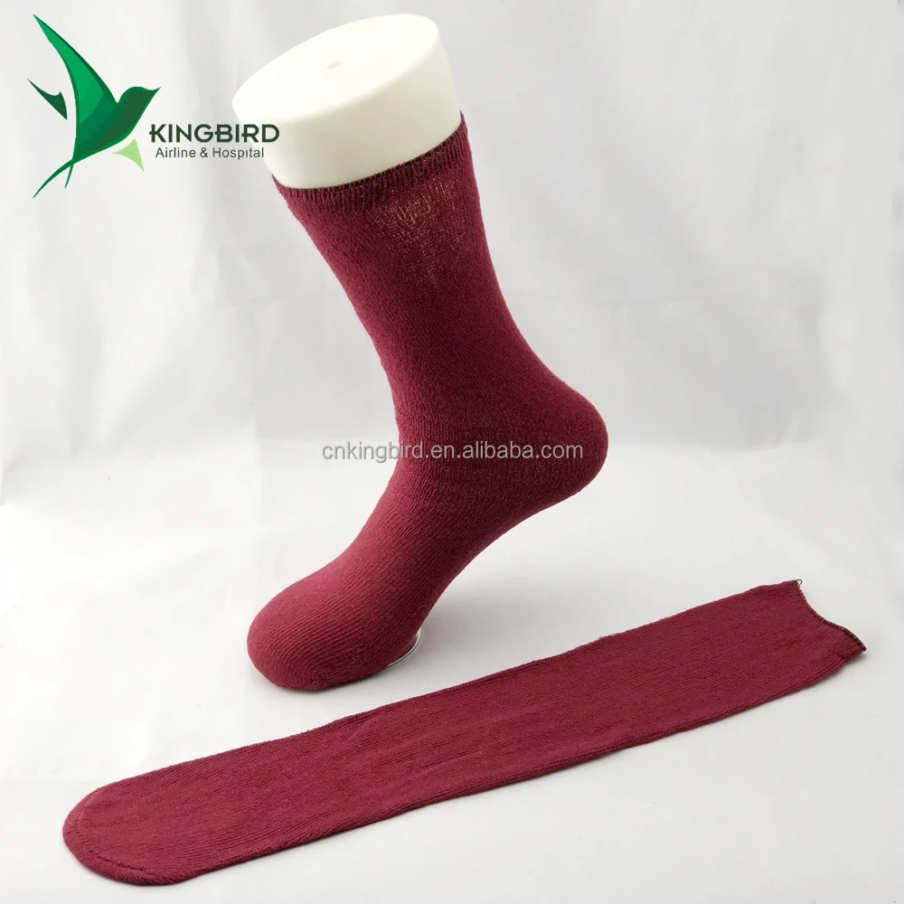 Airline Disposable Gray Polyester Custom Socks
