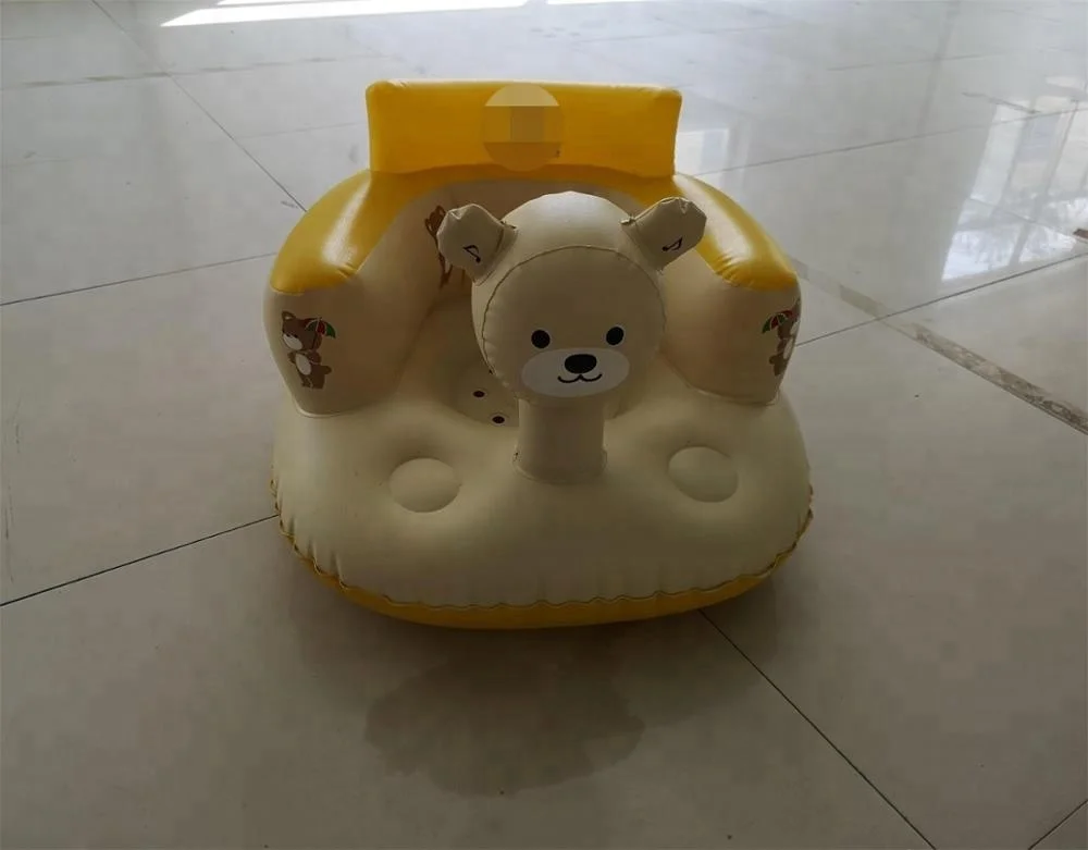 Multi-use inflatable toddler bath seat baby air chair sofa for children self-inflating training seat