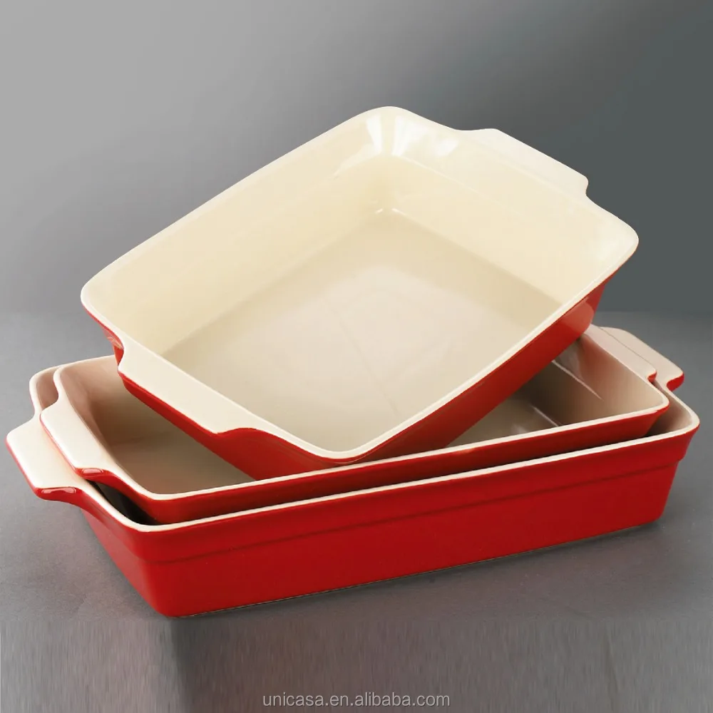 Unicasa Chafing Dish Ceramic Baking Tray Stoneware Dishes Set Stoneware Bakeware Set