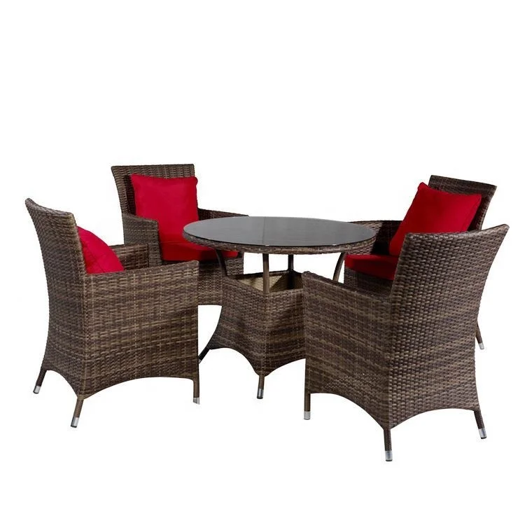 Yinzhou Living Outdoor Rattan Bar Chair 8 Seater Dining Table Outdoor Rattan Furniture