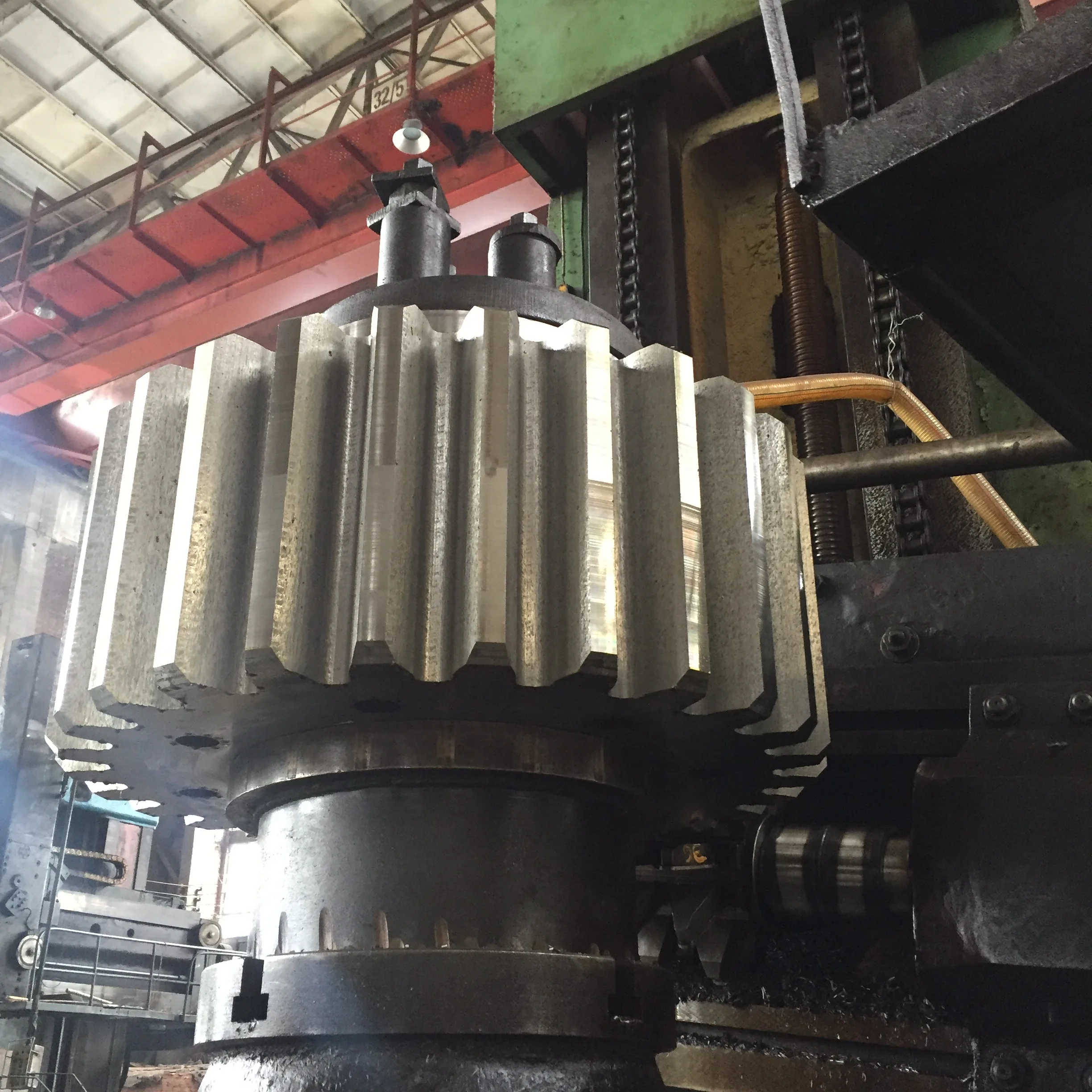 Customized Double Helical Cnc Lathe Machining Ball Mill Steel Forged Ring Bevel Gear Large Forging
