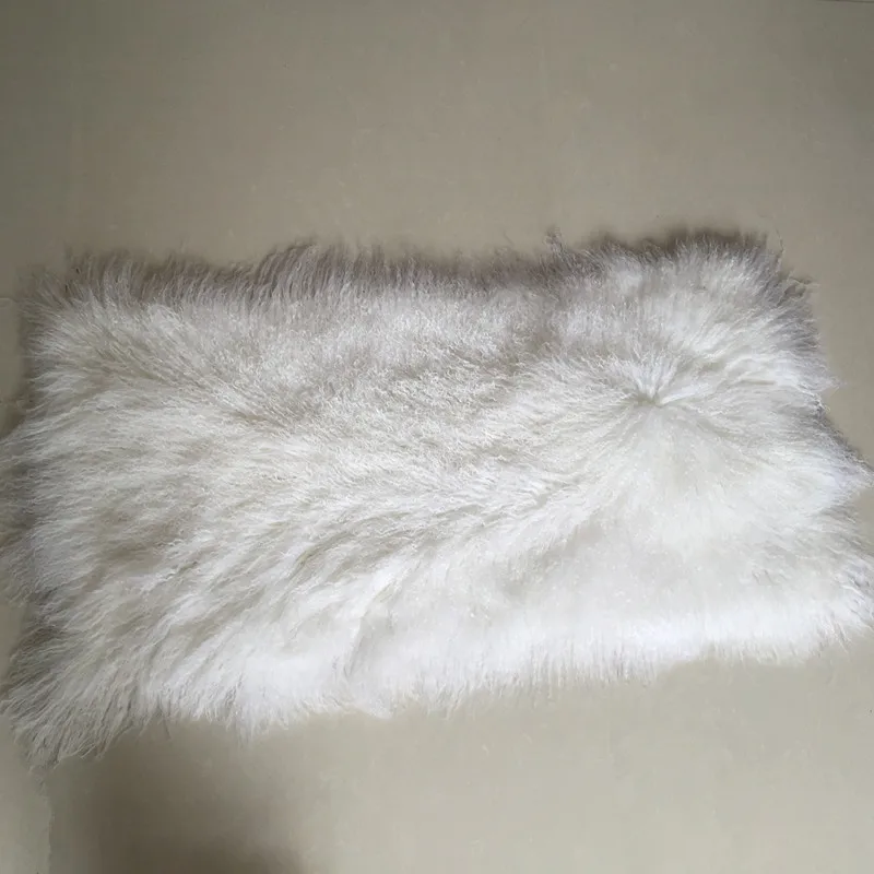 Wholesale Long Hair black Mongolian Rugs Genuine Tibetan Lamb Fur Plate