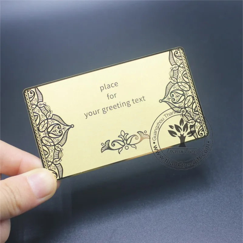 China suppliers low price wholesale handmade 24k golden luxurious wedding invitation card gift