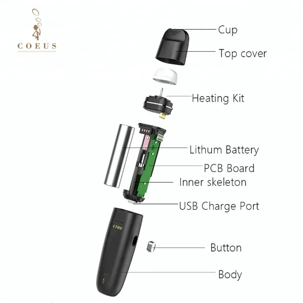 
Portable Low Temperature Heat Not Burn Device 1100mAh Vape Pen 