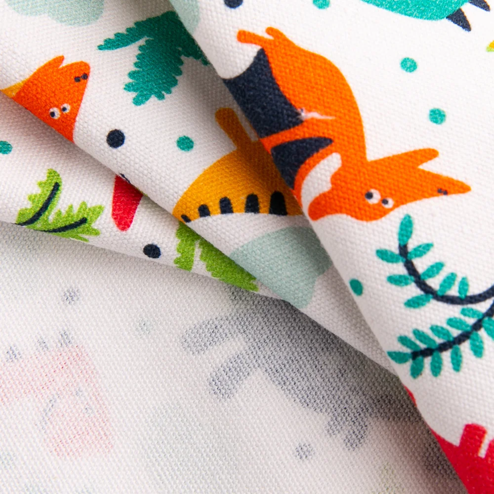Dinosaur cartoon custom printed 100% cotton canvas fabric
