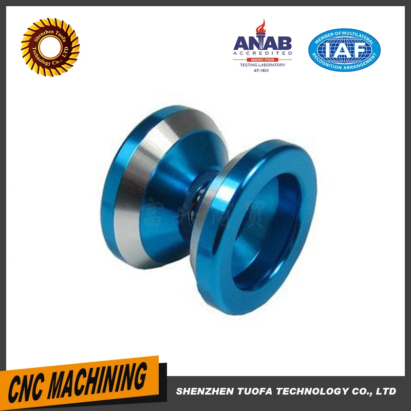 Yoyo CNC machining anodized 6061 aluminum metal yoyo parts